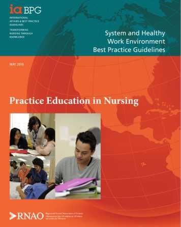 Practice Education in Nursing BPG cover image