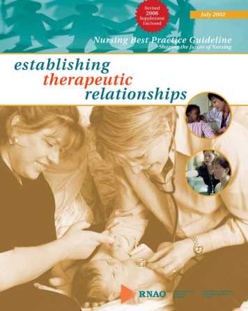 Establishing Therapeutic Relationships BPG cover image