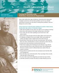 Caring for Persons with Delirium, Dementia & Depression
