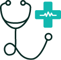 Care delivery teal icon