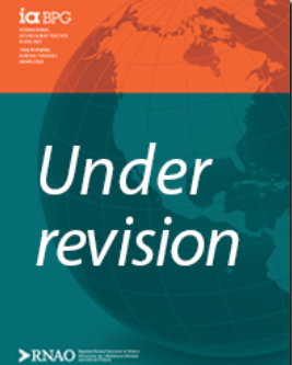 A BPG cover with the words under revision on top