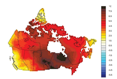 Canada heat map
