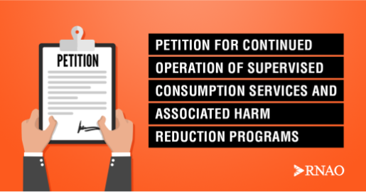 Sign and share petition for continued operation of supervised consumption services and associated harm reduction programs