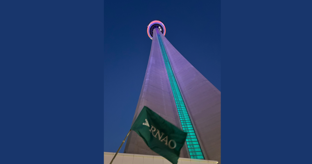 CN Tower RNAO flag