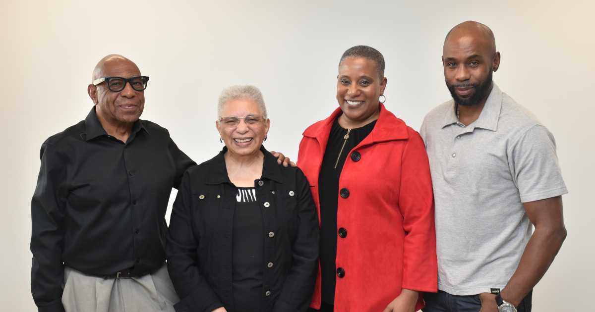 Family members of Bernice Carnegie Redmon attend the unveiling of RNAO’s Black health collaborative space on May 28.  
