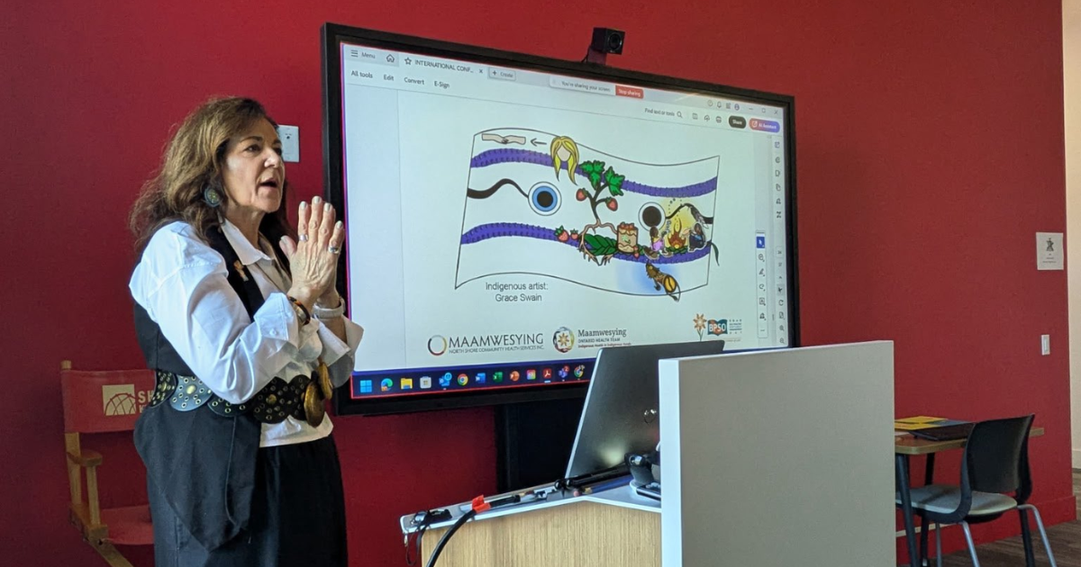 RN Maxine Lesage presenting