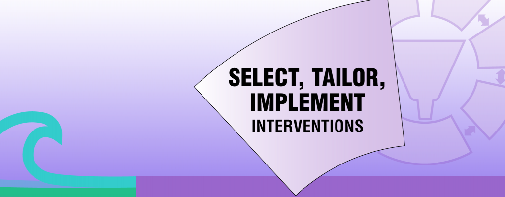 Select, tailor, implement interventions