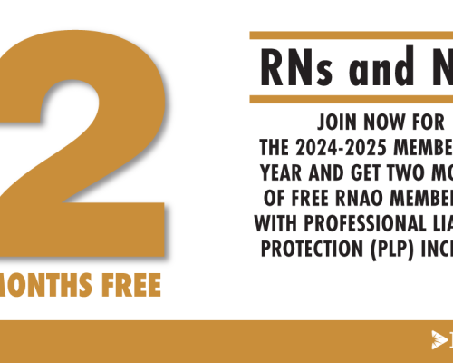 Join RNAO today and receive 2 months free