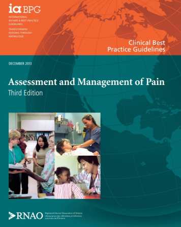 Assessment and Management of Pain BPG_cover image