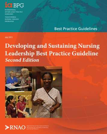 Developing and sustaining nursing leadership_BPG_cover image