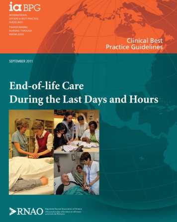 End-of-life Care BPG cover image